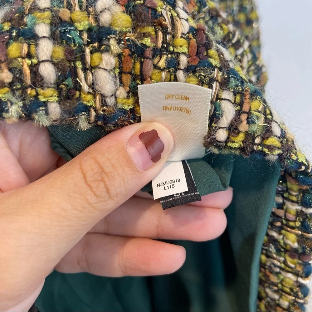 KATE SPADE Kylie Boucle Tweed Skirt in Green
